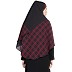 Checkered Instant Hijab- Black-Maroon Checkered Instant Hijab- Black-Maroon